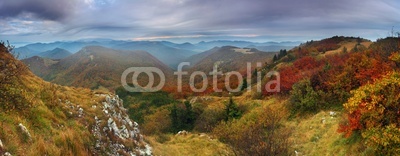 Autumn mountain from peak Klak
