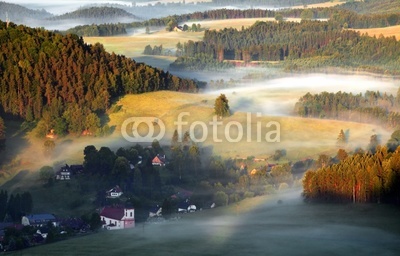 misty morning in Saxony Switzerland