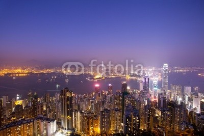 night scene of Hongkong