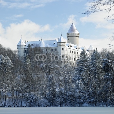 Konopiste chateau in winter, Czech Republic