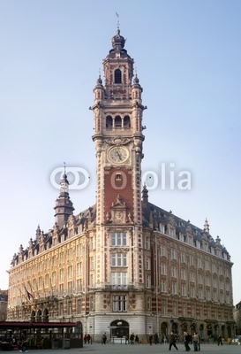 Beffroi et façades d'immeubles du centre ville de Lille
