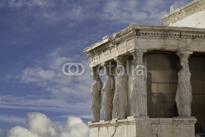 Caryatids in Erechtheum, Acropolis,Athens,Greece