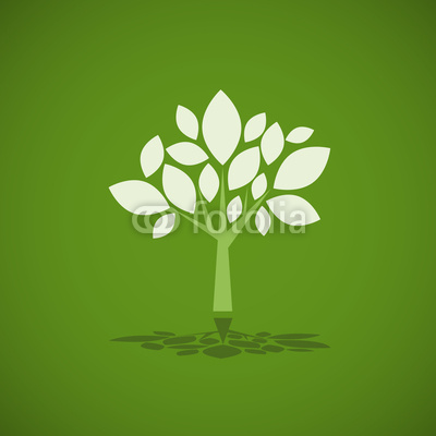 Logo green tree, future # Vector