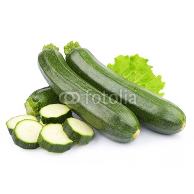 zucchini courgette decorated with green leaf lettuce