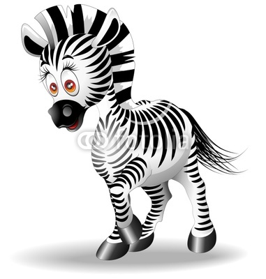 Zebra Cartoon-Vector