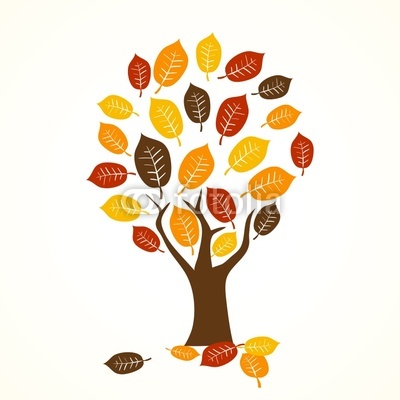 stylized autumn tree