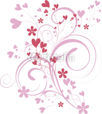 ornamental valentine background - vector