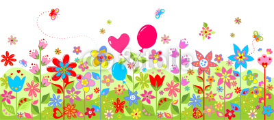 Spring colorful seamless card