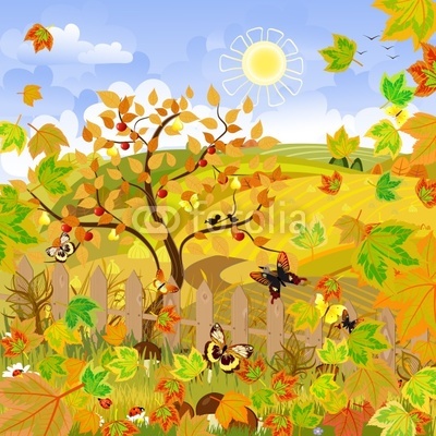 Rural landscape autumn