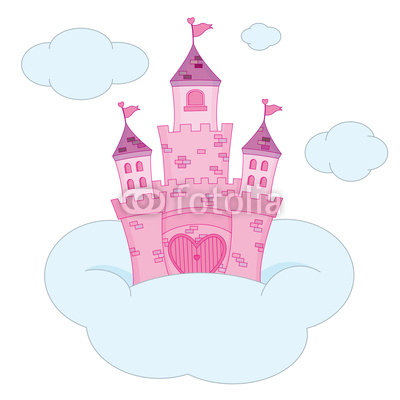 Castillo de princesa de color rosa