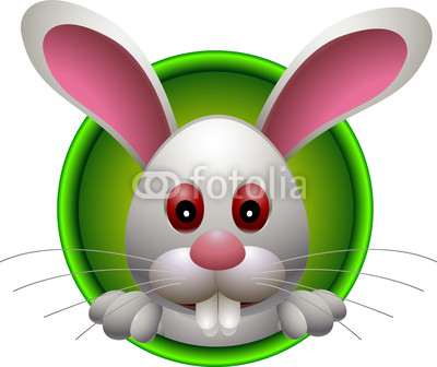 Small lovely rabbit head cartoon