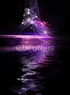 Abstract Cosmic Holiday background with stars and sparkles