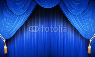 Blauer Theater Vorhang