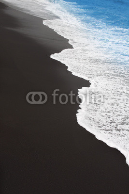 Black sand beach in Tenerife at Canary Islands