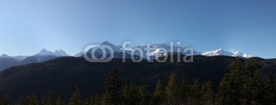 panorama of mountains along BC's coast