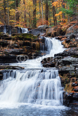 Autumn Waterfall in mountain