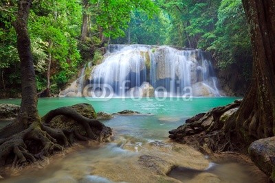 Deep forest Waterfall, Kanchanaburi, Thailand