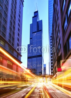 Willis Tower at night time