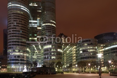 Modern city at night