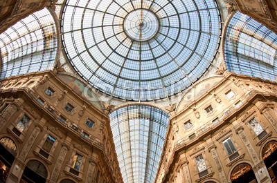 Vittorio Emanuele II shopping gallery. Milan, Italy.