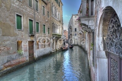 Gondolas in Grand canal ,venice,italy