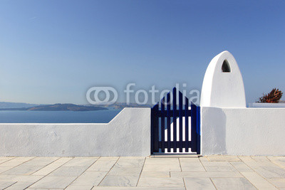 Classical Greek architecture of the streets in Oia