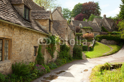 Traditional Cotswold cottages in England. Bibury , UK.