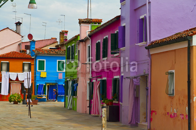 Burano island, colored houses,Italy