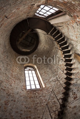 Spiral Staircase Inside Of A Water Tower
