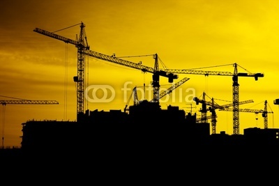 Sunset cranes-2