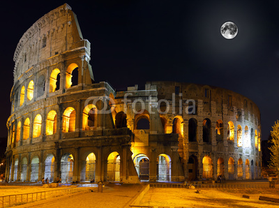 The Colosseum, Rome.  Night view