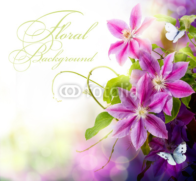 Abstract spring floral background for design
