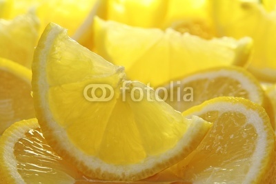 freshly sliced lemons.