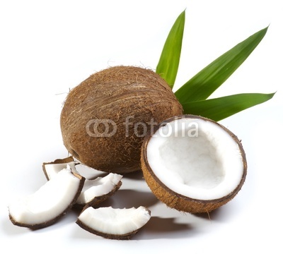 Coconut fruit isolated on white background