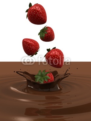 erdbeeren in schokolade