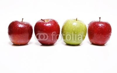 Apfel, rote und grüne Äpfel