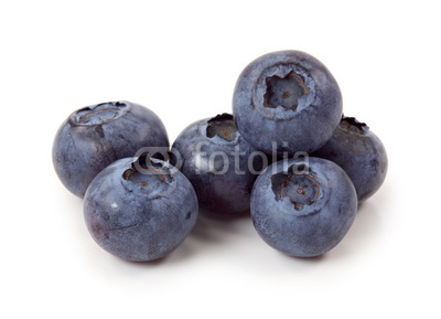 Blueberries isolated on white background