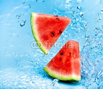 watermelon and water