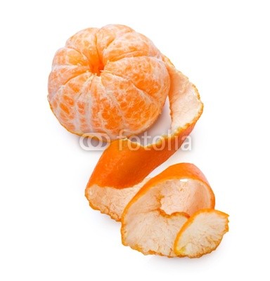 Mandarine over white