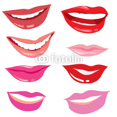 set of smiling lips