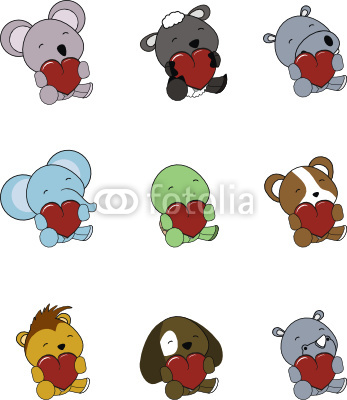 valentine animals set2