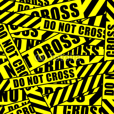 do not cross tape