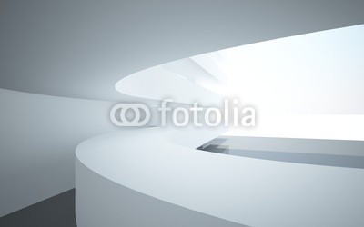 abstract interiors with stylized, abstract white balconies