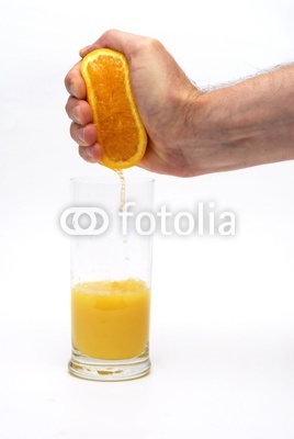 squeezing the orange