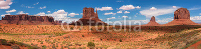 Classic western panoramic landscape in Monument Valley, Arizona