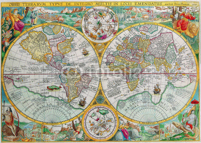 World vintage map